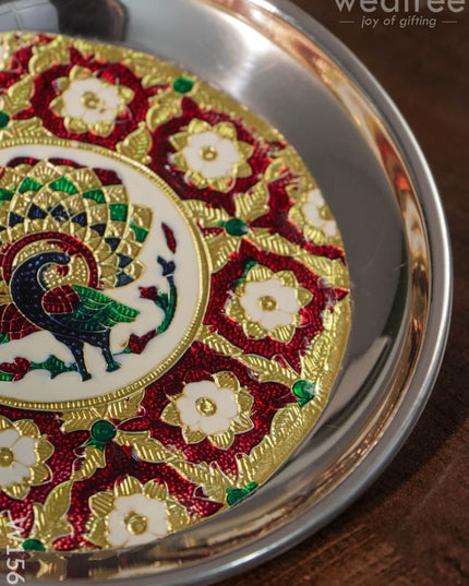 Meenakari Plate 6 Inch Special - W1569 Trays & Plates