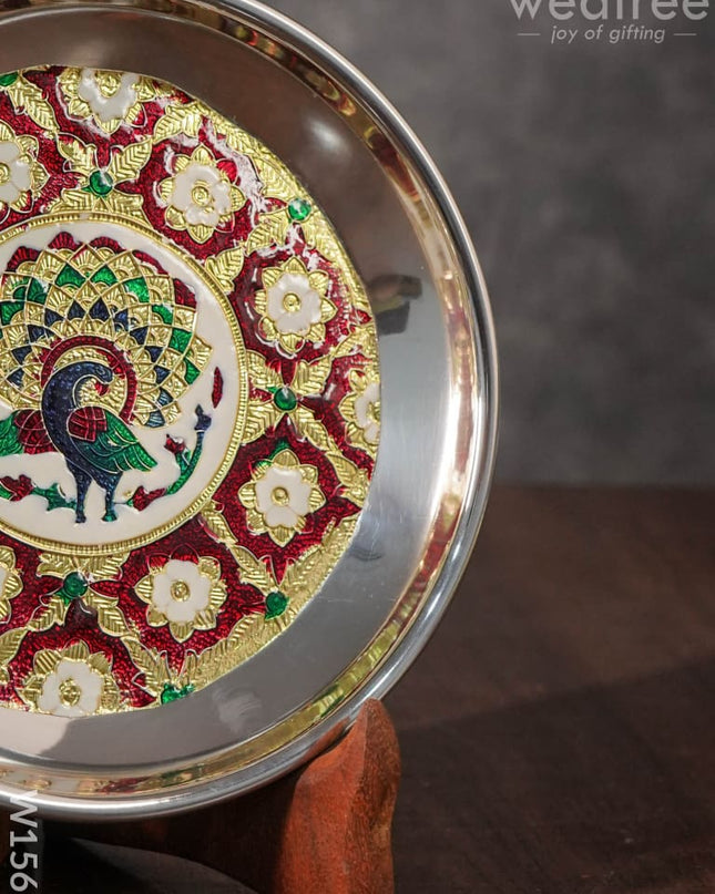 Meenakari Plate 6 Inch Special - W1569 Trays & Plates