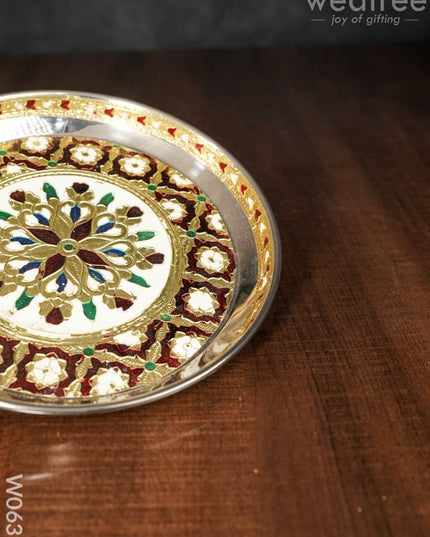Minakari Plate 8 Inch Special - W0635 Trays & Plates