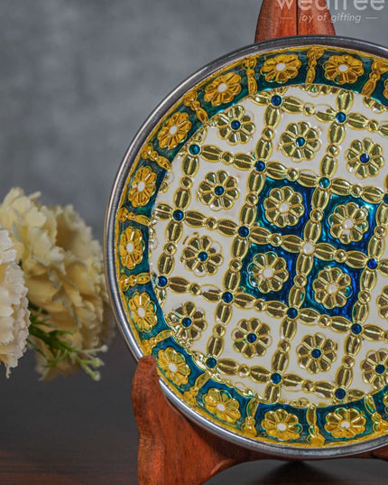 Meenakari Plate - Wbg1120 Trays & Plates