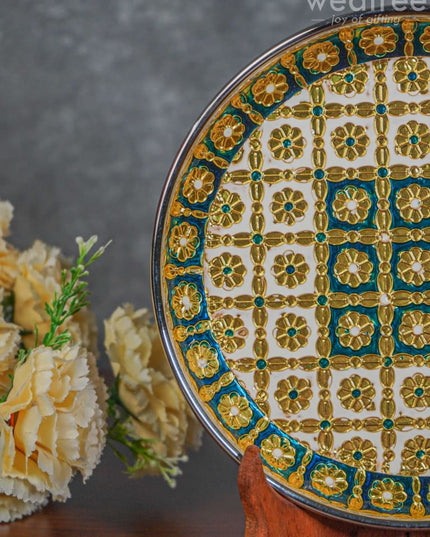 Meenakari Plate - Wbg1120 Trays & Plates