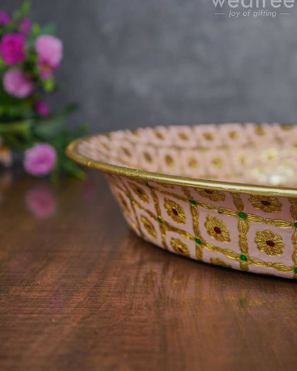Meenakari Thambaalam Plate - Wl3251 Trays & Plates