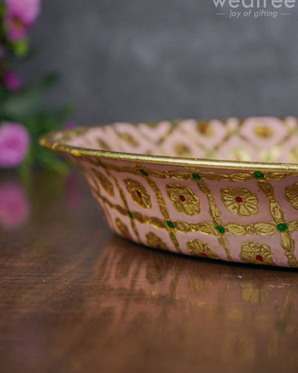 Meenakari Thambaalam Plate - Wl3251 Trays & Plates