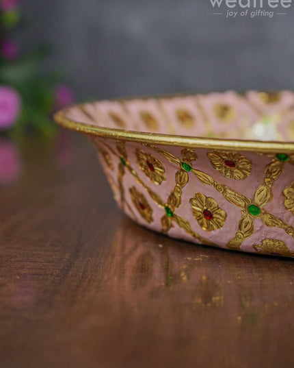 Meenakari Thambaalam Plate - Wl3251 Trays & Plates