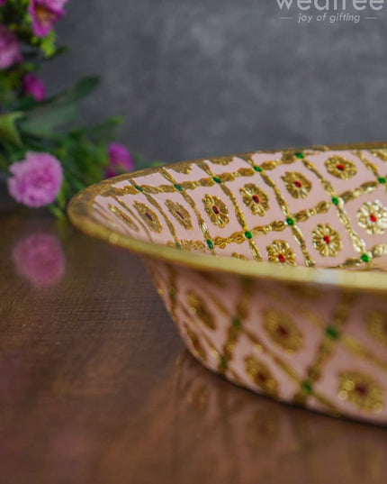 Meenakari Thambaalam Plate - Wl3251 Trays & Plates