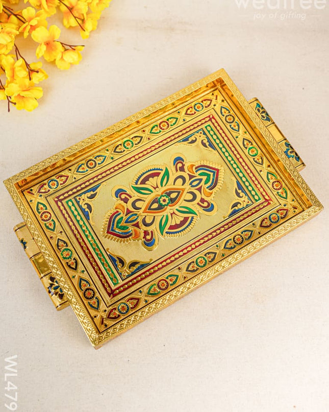 Meenakari Tray - 10 Inch Wl4799 Trays & Plates