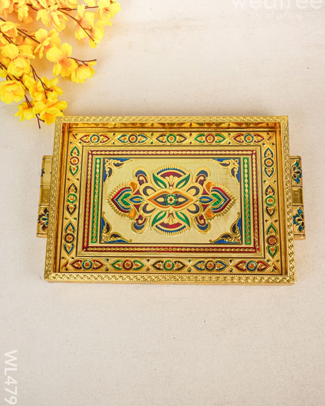 Meenakari Tray - 10 Inch Wl4799 Trays & Plates