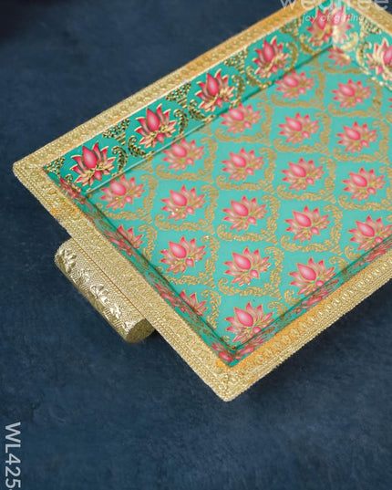 Digital Printed Meenakari Tray - Wl4254 Trays & Plates