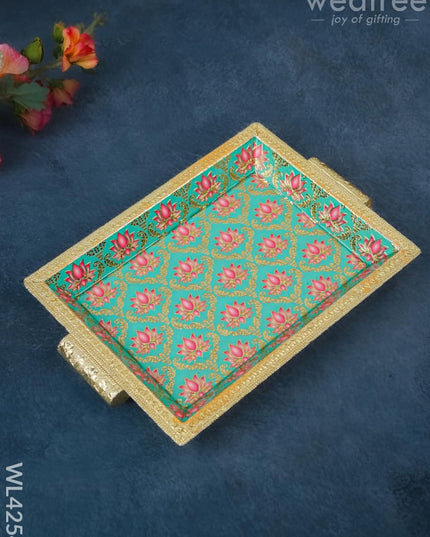 Digital Printed Meenakari Tray - Wl4254 Trays & Plates