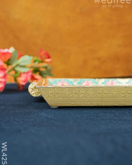 Digital Printed Meenakari Tray - Wl4254 Trays & Plates