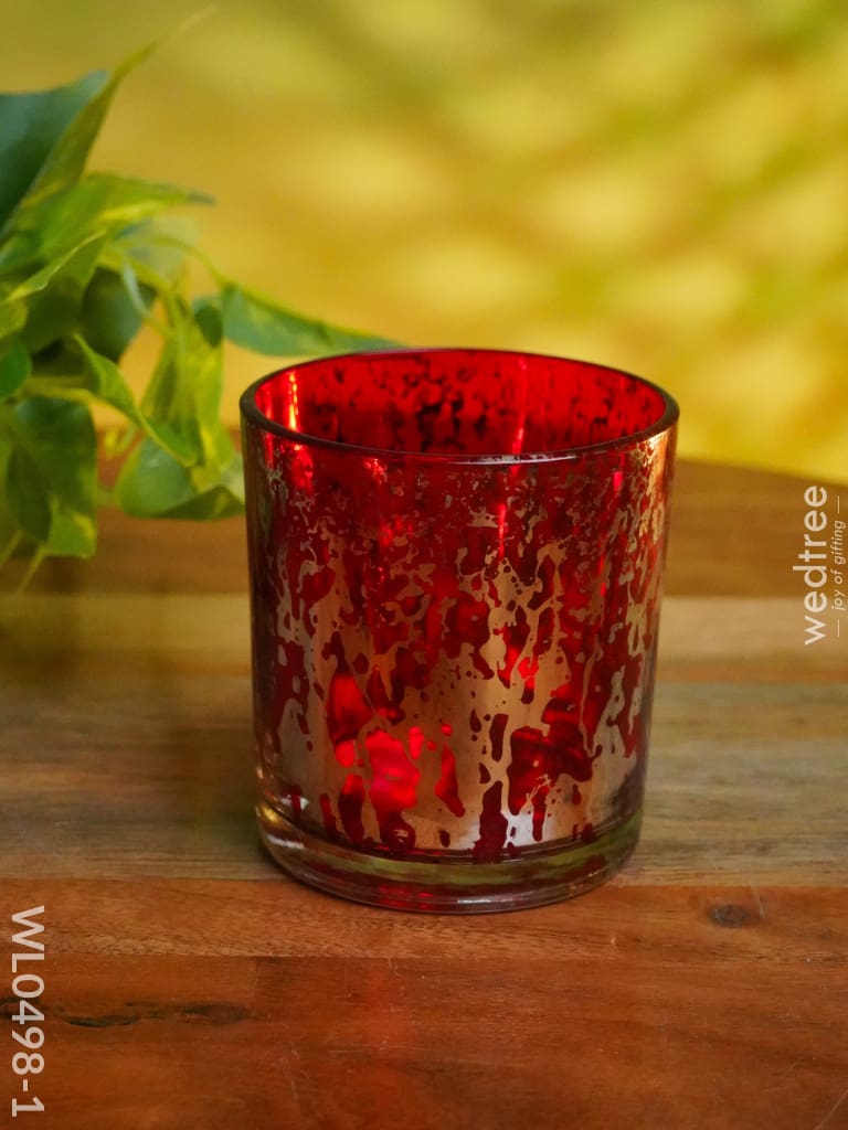 Mercury Glass T-Light Holder 3 Inches - Set Of 4 Candles And Votives