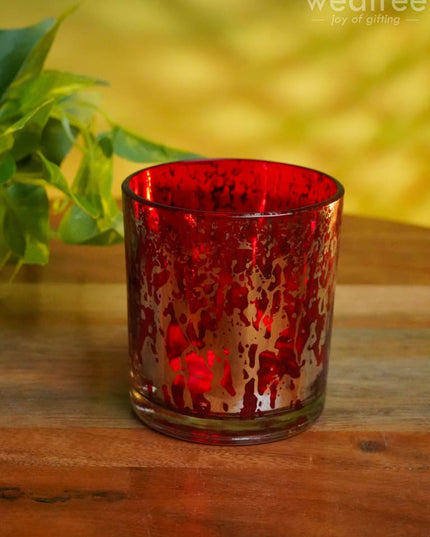 Mercury Glass T-Light Holder 3 Inches - Set Of 4 Candles And Votives