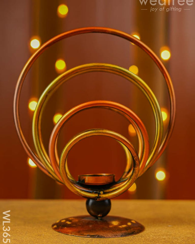 Metal 7 Ring Candle Holder - Wl3651 Decor Utility