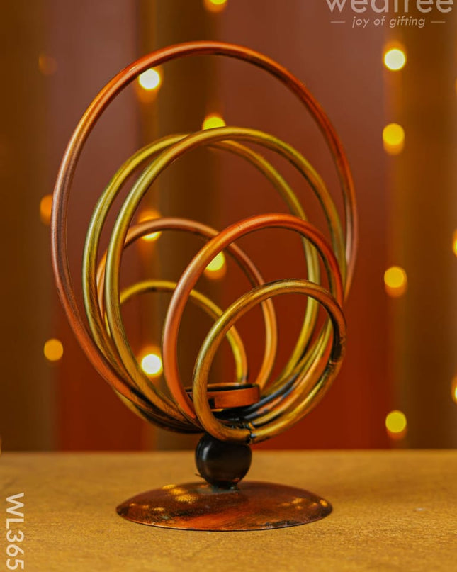 Metal 7 Ring Candle Holder - Wl3651 Decor Utility