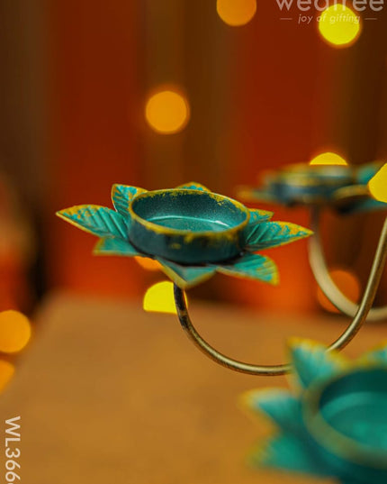 Metal 9 Lotus Candle Holder With Stand - Wl3666 Decor Utility