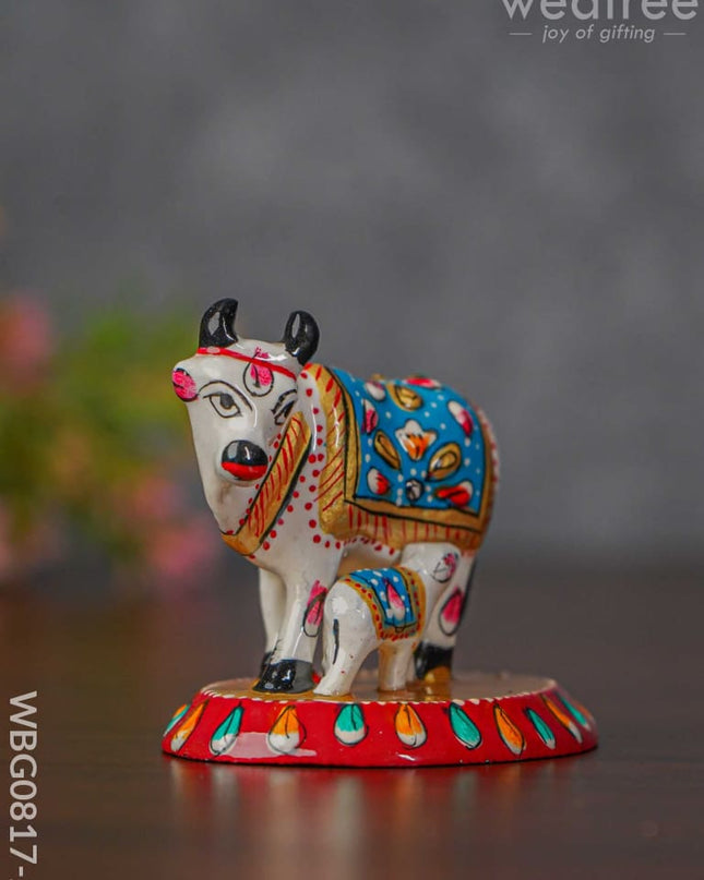 Metal Meenakari Cow & Calf - Wbg0817-2 Home Decors