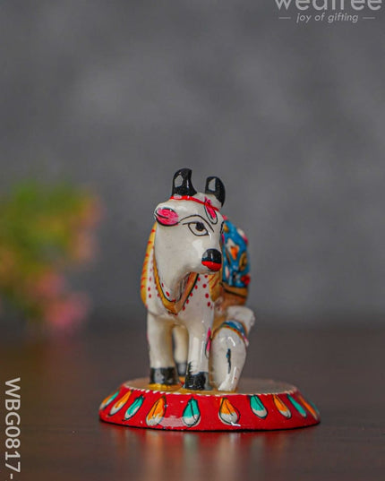 Metal Meenakari Cow & Calf - Wbg0817-2 Home Decors