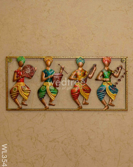 Metal Decor 4 Musicians Wall Hanging - Wl3548