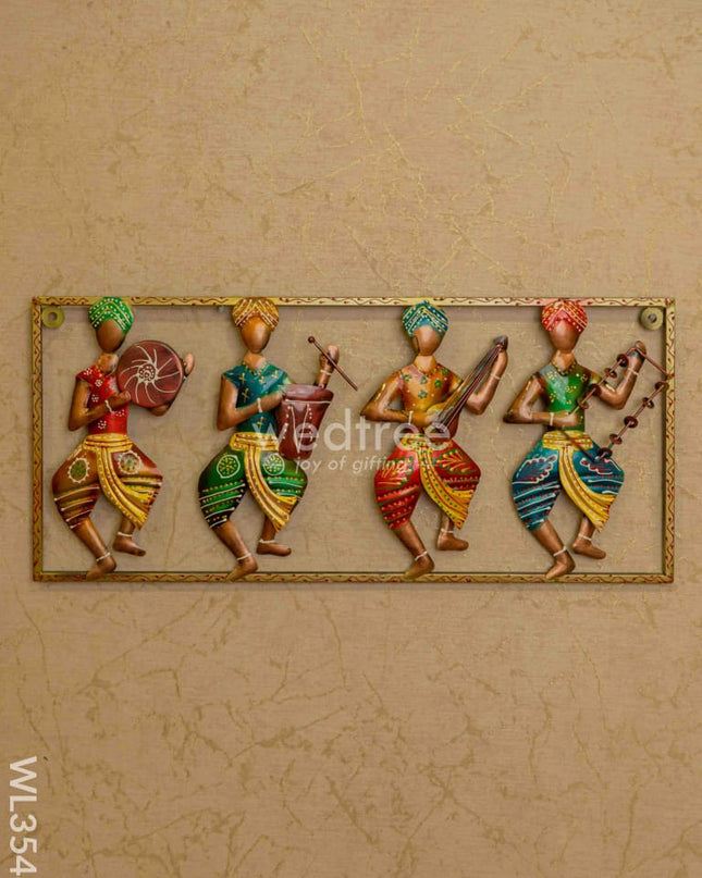 Metal Decor 4 Musicians Wall Hanging - Wl3548