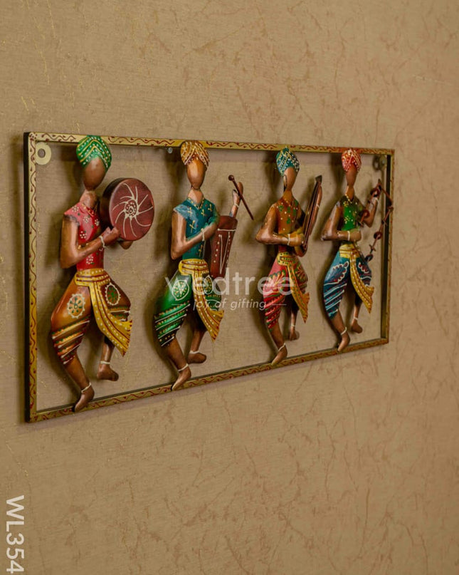 Metal Decor 4 Musicians Wall Hanging - Wl3548