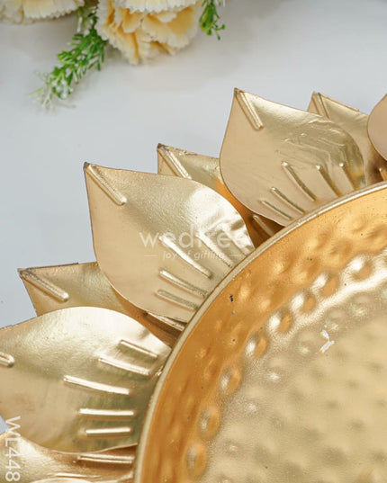 Metal Decor Lotus Urli - Set Of 3 Wl4489