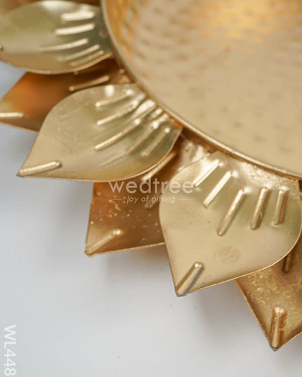 Metal Decor Lotus Urli - Set Of 3 Wl4489