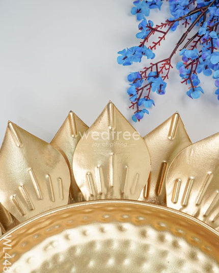 Metal Decor Lotus Urli - Set Of 3 Wl4489