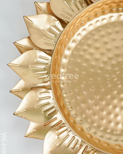 Metal Decor Lotus Urli - Set Of 3 Wl4489