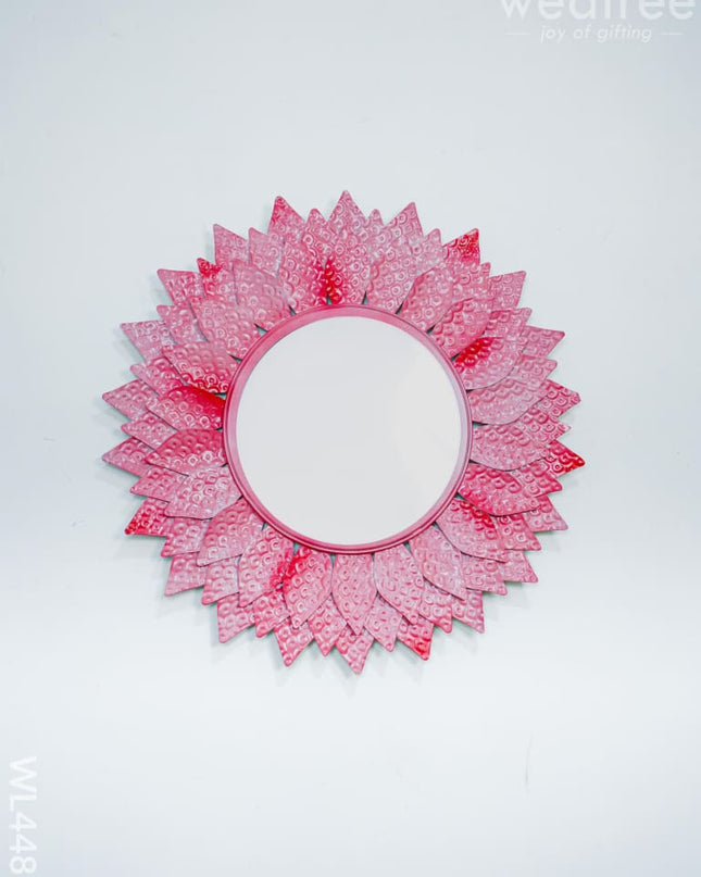 Metal Decor Mirror - Pink Wl4486 Mirrors