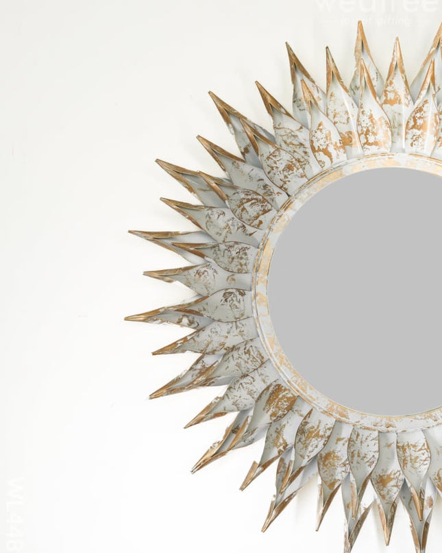 Metal Decor Mirror - White Wl4481 Mirrors