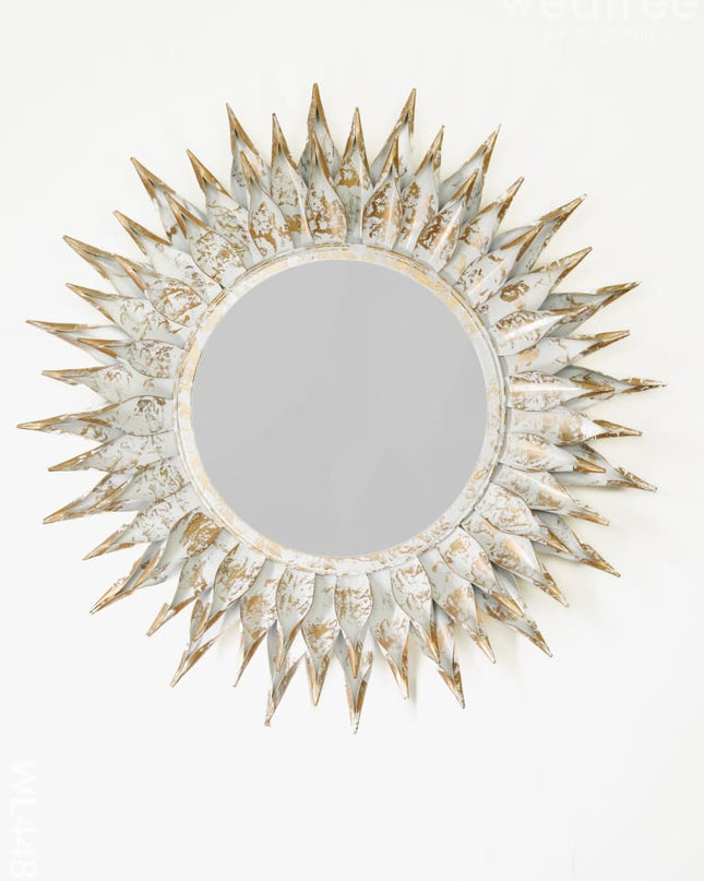 Metal Decor Mirror - White Wl4481 Mirrors