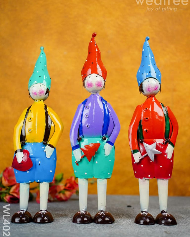 Metal Decor Showpieces - Set Of 3 Wl4029 Showpiece