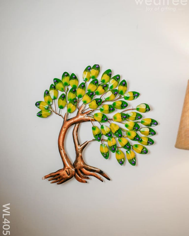 Metal Decor Tree With Leaves - Wl4053 Showpiece