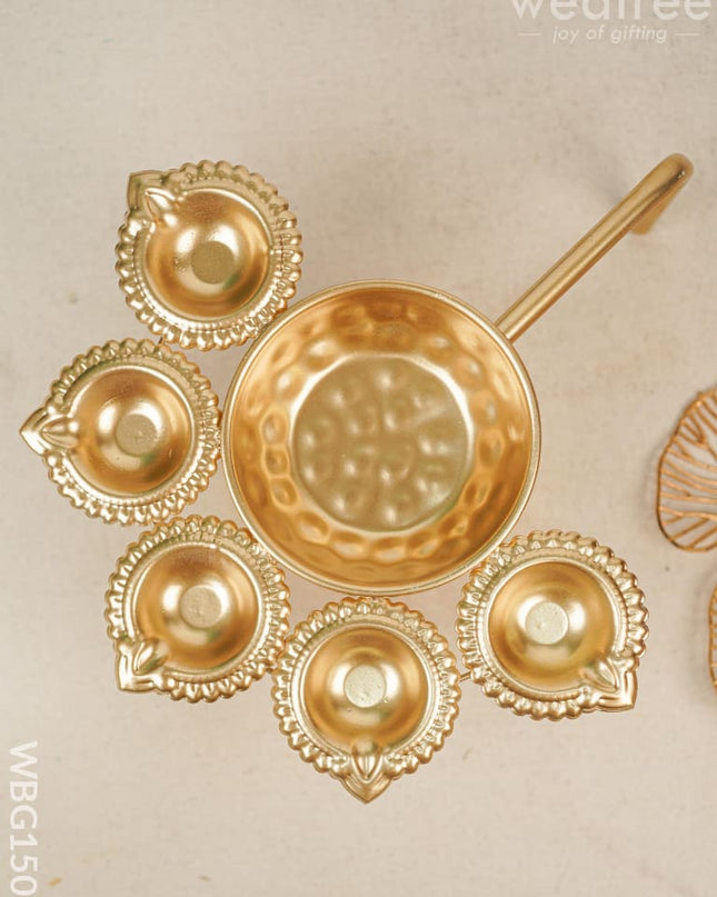 Metal Decor Urli Diya - Wbg1509