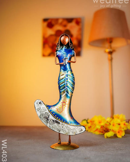 Metal Decor Women Musicians - Set Of 3 Wl4030 Showpiece