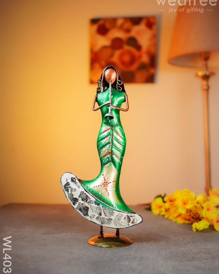 Metal Decor Women Musicians - Set Of 3 Wl4030 Showpiece
