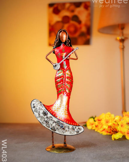 Metal Decor Women Musicians - Set Of 3 Wl4030 Showpiece