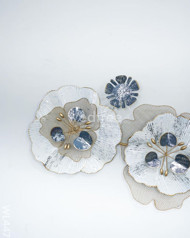 Metal Decorative Flowers Wall Hanging - Wl4471 Decor