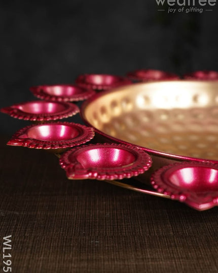 Metal Diya Urli - 16 Inches Wl1953 Decor