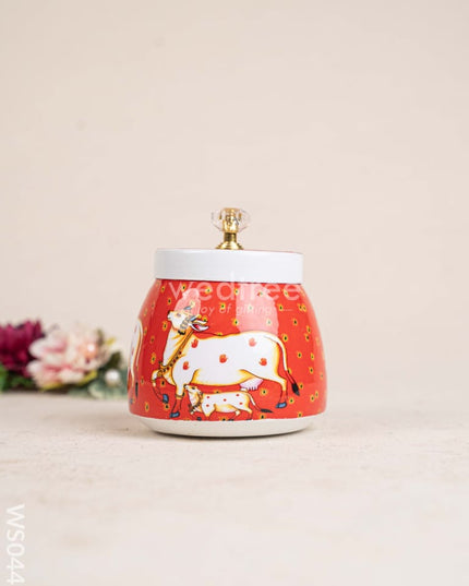 Metal Dry Fruit Jar with Lid - WS0447 Dry Fruit Box RG