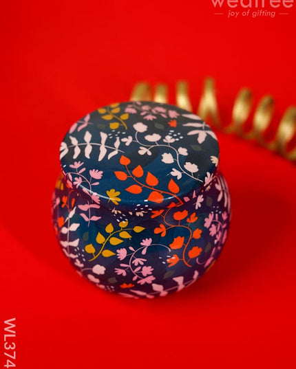Metal Floral Design Storage Jar - Wl3745 Dry Fruit Box