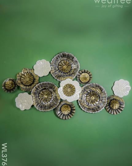 Metal Handpainted Flower Wall Hanging - Wl3767 Decor