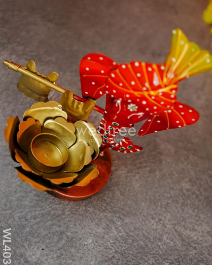 Metal Ganesha T-Light Holder - Wl4034 Decor Showpiece