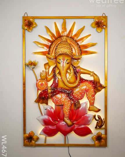Metal Ganesha Wall Decor - Wl4676 Hanging