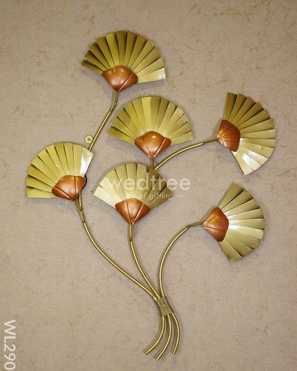 Metal Hand Painted Floral Wall Hanging - Wl2909 Decor