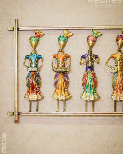 Metal Hand Painted Musicians On Frame - Wl2825 Decor Hanging