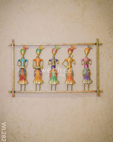Metal Hand Painted Musicians On Frame - Wl2825 Decor Hanging