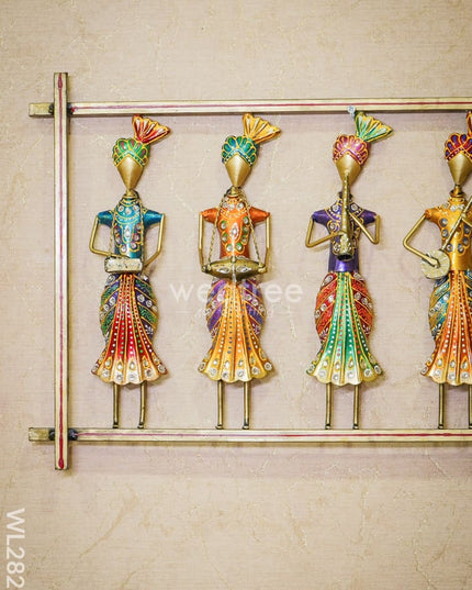 Metal Hand Painted Musicians On Frame - Wl2825 Decor Hanging