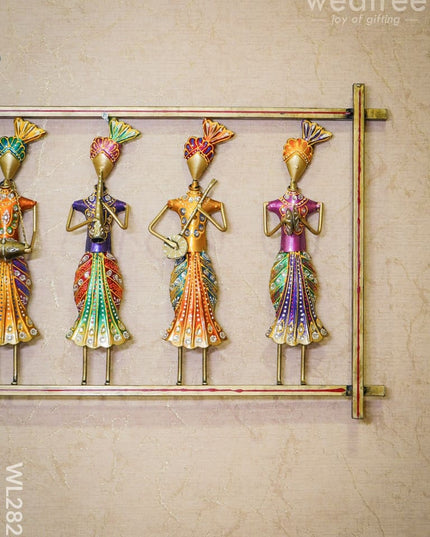 Metal Hand Painted Musicians On Frame - Wl2825 Decor Hanging