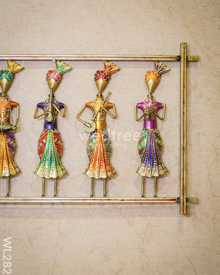 Metal Hand Painted Musicians On Frame - Wl2825 Decor Hanging